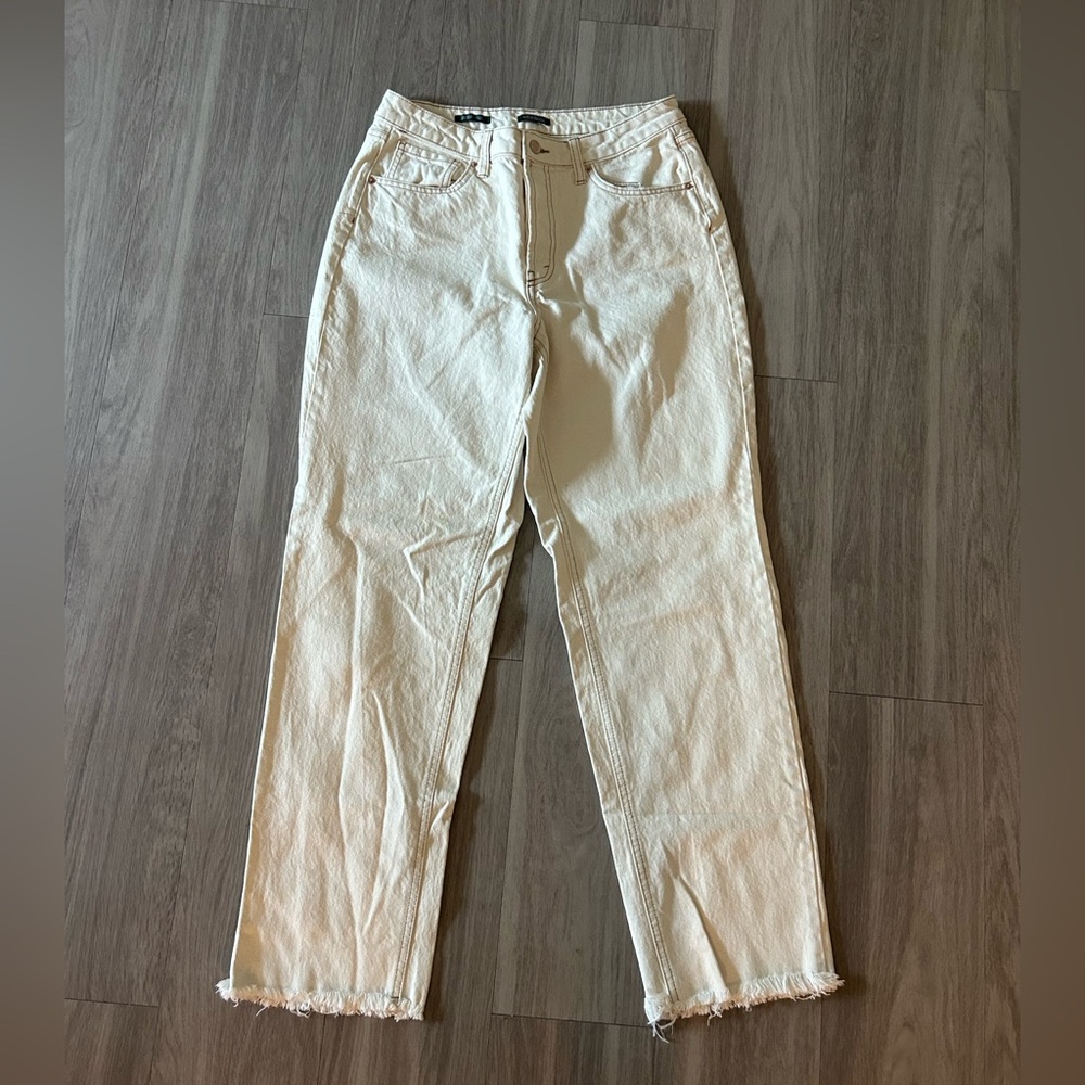 Wild Fable Cream high rise curvy straight